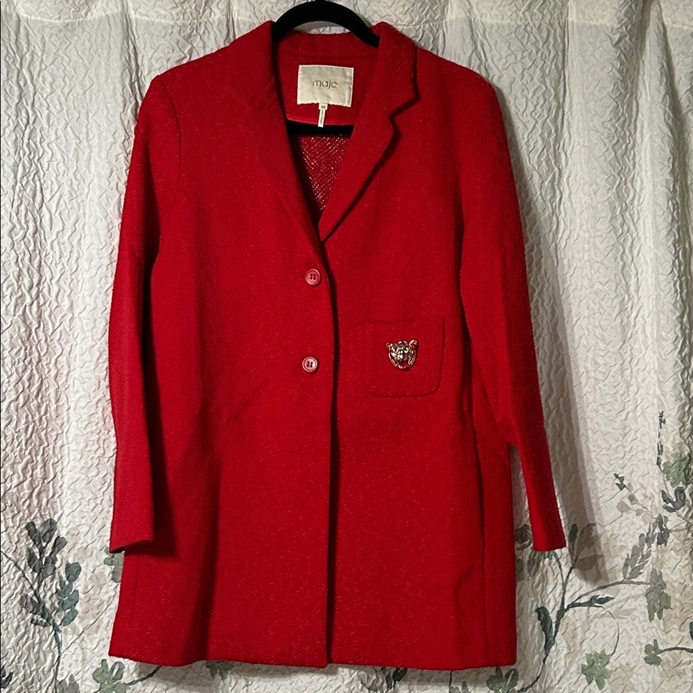 Maje Vibrant Red blazer/coat
